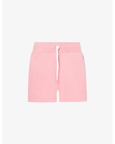 Polo Ralph Lauren Logo-embroidered Cotton-jersey Shorts - Pink