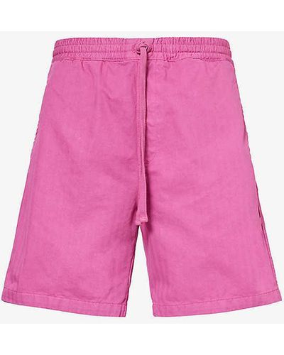 Carhartt Rainer Brand-patch Cotton Shorts - Pink