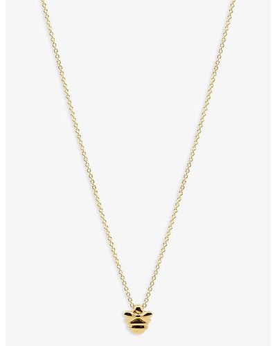 The Alkemistry Chubby Bee 18ct Yellow-gold Pendant Necklace - White