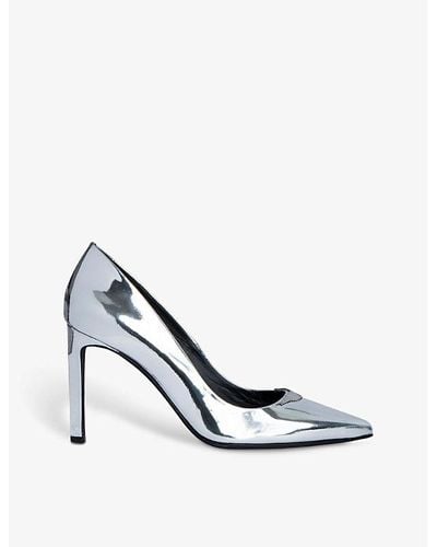 Zadig & Voltaire Perfect Wings-embellished Metallic Patent-leather Courts - White