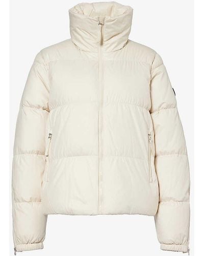 Vuori Hillside Funnel-neck Regular-fit Recycled-polyester Jacket - White