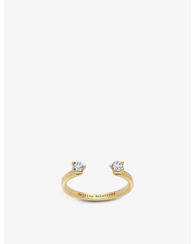 Delfina Delettrez Dots 18ct Yellow-gold And 0.10ct Diamond Ring - Metallic