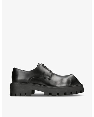 Balenciaga Rhino Chunky-sole Leather Derby Shoes - Black