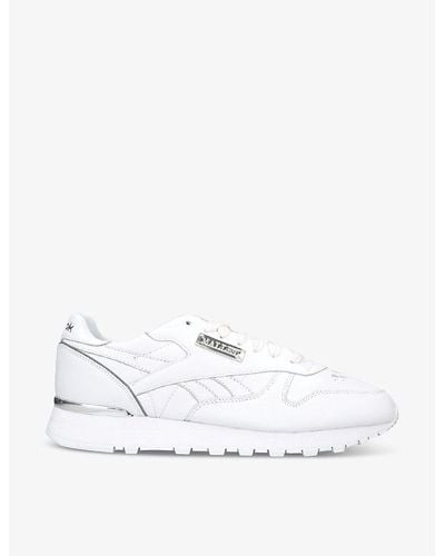 Mallet X Reebok Brand-patch Leather Low-top Sneakers - White
