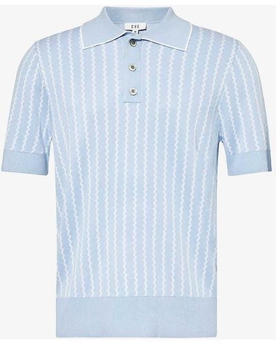 CHE The Monaco Knitted Polo Shirt X - Blue