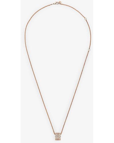 Chaumet Bee My Love 18ct Rose-gold And 0.6ct Diamonds Pendant Necklace - Metallic