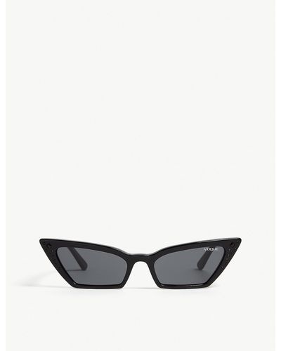 Vogue Gigi Hadid Super Cat-eye Frame Acetate Sunglasses - White