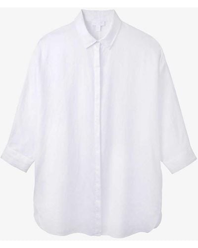 The White Company The Company Relaxed-fit Long Linen Shirt - White