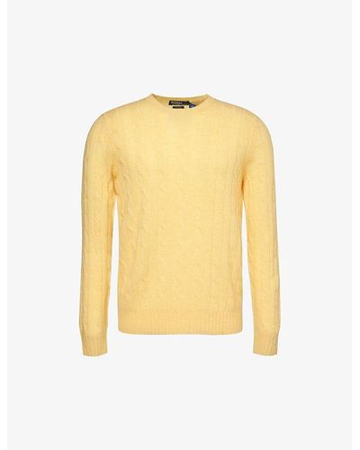 Polo Ralph Lauren Cable-knit Crewneck Cashmere Sweater - Yellow