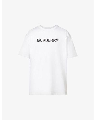 Burberry Harriston Brand-print Cotton-jersey T-shirt - White