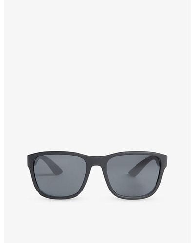 Prada Linea Rossa Ps01u Square-frame Sunglasses - Grey