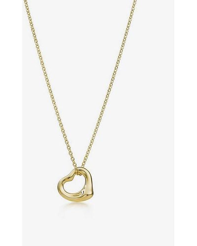 Tiffany & Co. Elsa Peretti® Open Heart 18ct Gold Necklace - Metallic