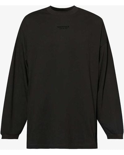 Fear of God ESSENTIALS Essentials Brand-print Cotton-jersey T-shirt - Black