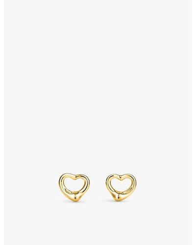 Tiffany & Co. Elsa Peretti Open Heart Stud Earrings - Metallic
