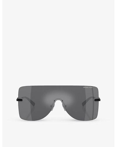Michael Kors Mk1148 London Square-frame Metal Sunglasses - Gray