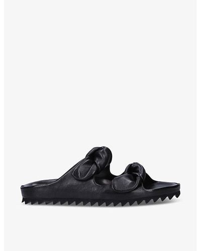 Officine Creative Pelagie Two-strap Leather Sandals - Black