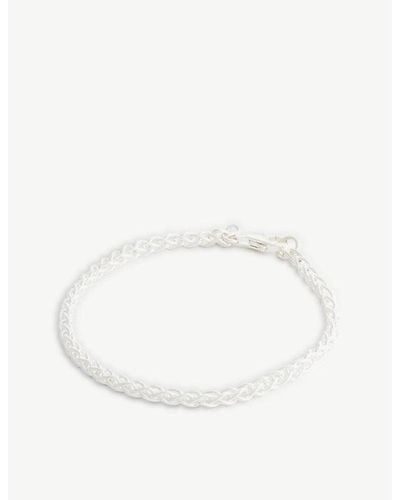 Hatton Labs Classic Rope Sterling Silver Bracelet - White