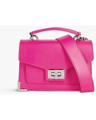 The Kooples Emily Nano Leather Shoulder Bag - Pink