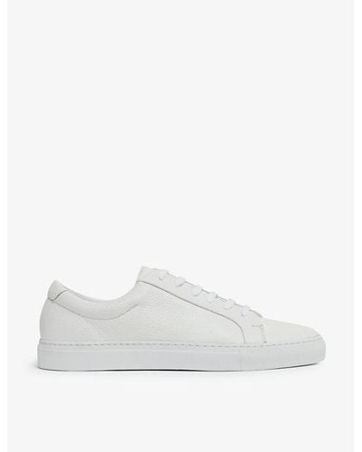 Reiss Luca Leather Low-top Sneakers - White