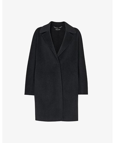 Whistles Julia Double-faced Wool-blend Coat - Blue
