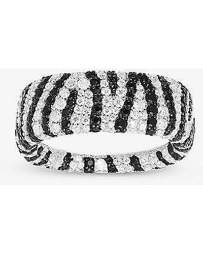 Apm Monaco Animal Disco Sterling- And Zirconia Ring - White