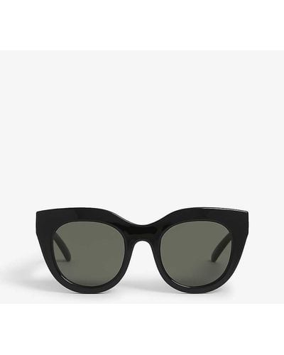Le Specs Air Heart Cat-eye Acetate Sunglasses - Black