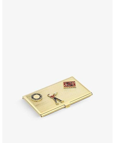 Cartier Diabolo De Lacquered Golden-finish Metal Card Holder - Metallic