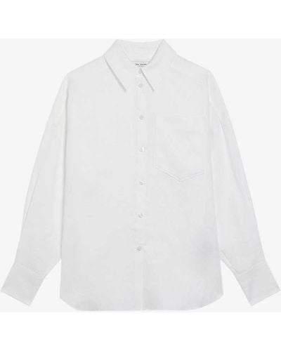 Ted Baker Toloca Relaxed-fit Long-sleeve Linen Shirt - White