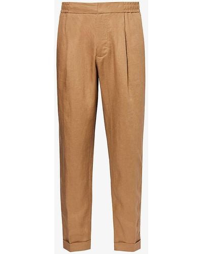 CHE Relaxed-fit High-rise Linen Trouser - Natural