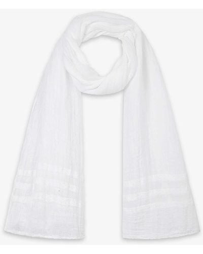 The White Company Textured Lightweight Linen Scarf - White