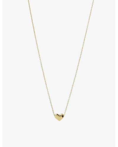 The Alkemistry Chubby 18ct Yellow-gold Heart Pendant Necklace - White