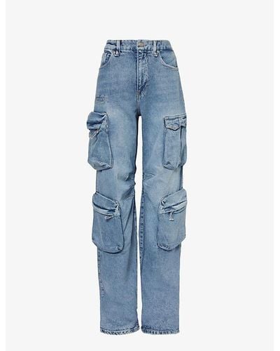 GOOD AMERICAN Regular-fit Mid-rise Denim-blend Jeans - Blue