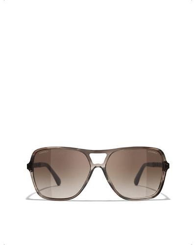 Chanel Pilot Sunglasses - Grey