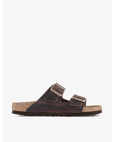 Birkenstock Haba Arizona Two-strap Leather Sandals - Brown