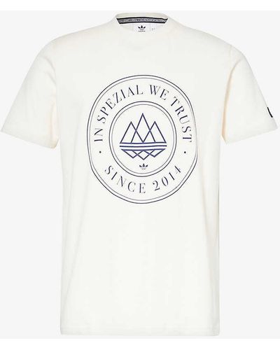 adidas Originals Spezial Anniversary Brand-appliquéd Organic-cotton Jersey T-shirt - White