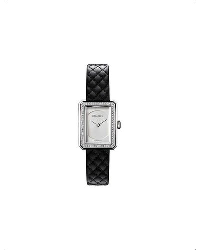 Chanel H6401 Boy·friend Steel And Leather Quartz Watch - White