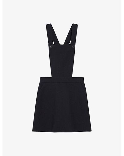 Claudie Pierlot Crossover-strap Woven Mini Dress - Black