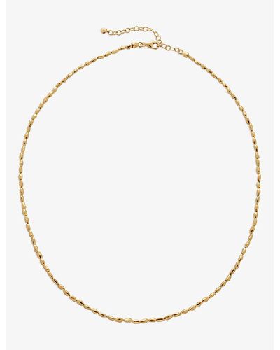 Monica Vinader Mini nugget 18ct Yellow -plated Vermeil Sterling Silver Necklace - Metallic