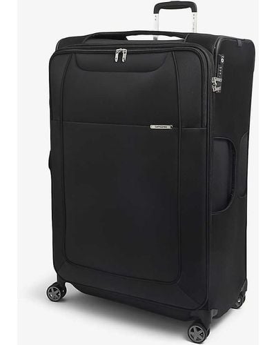 Samsonite Spinner Soft-shell 4 Wheel Branded Woven Cabin Suitcase - Black