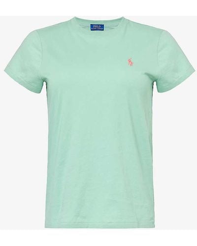 Polo Ralph Lauren Logo-embroidered Cotton-jersey T-shirt - Green