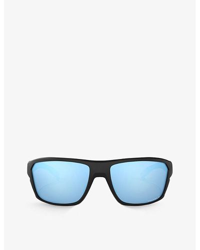 Oakley Oo9416 64 Split Shot Square-frame Acetate Sunglasses - Blue