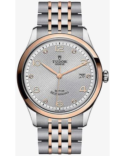 Tudor M91551-0002 1926 Stainless-steel, 18ct Rose-gold And Diamond Automatic Watch - White