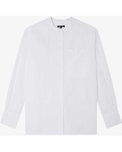Soeur Vannes Round-neck Relaxed-fit Cotton Shirt - White