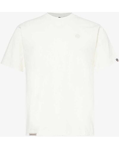 Aape One Point Text-print Cotton-jersey T-shirt X - White