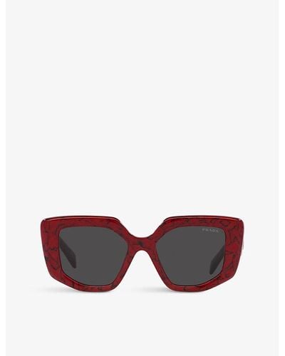 Prada Pr 14zs Square-frame Acetate Sunglasses - Gray