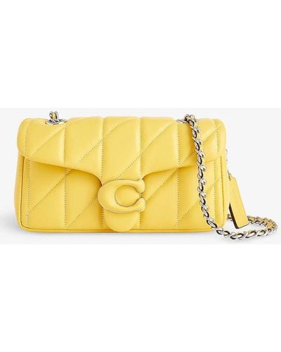 COACH Cary Tabby Leather Cross-body Bag - Yellow