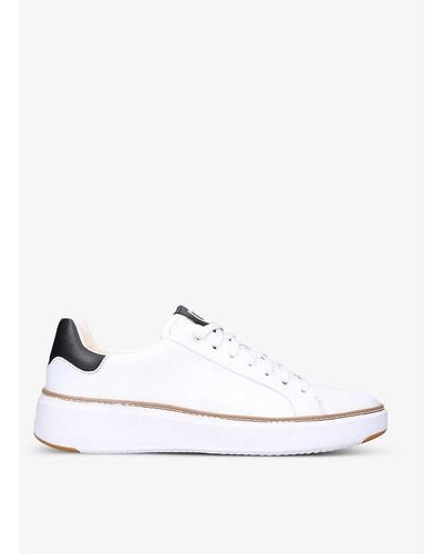 Cole Haan Grand Pro Topspin Leather Trainers - White