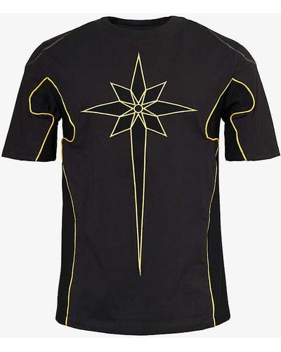 Kusikohc Rider Brand-appliquéd Cotton-jersey T-shirt - Black