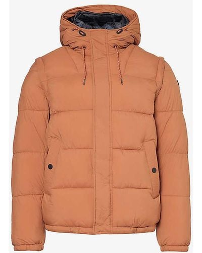 IKKS Hooded Quilted Shell Jacket Xx - Orange