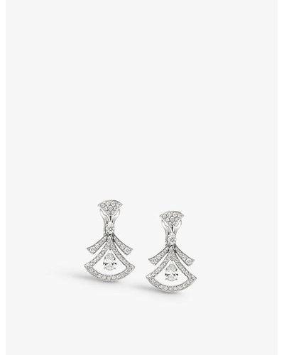 BVLGARI Divas' Dream 18ct White-gold And 1.88ct Diamond Earrings